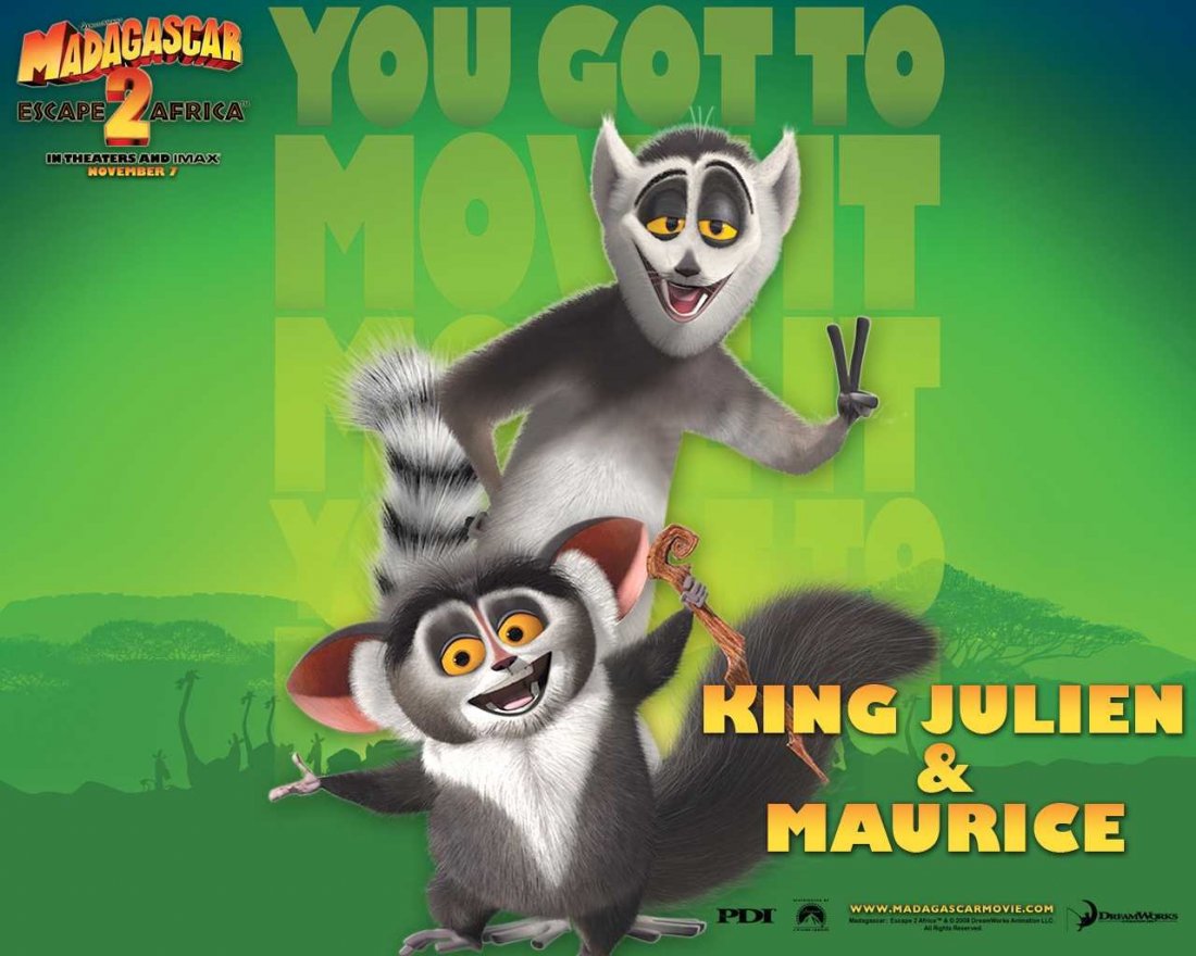 Wallpaper Di Madagascar Con I Lemuri Re Julien E Maurice 96925