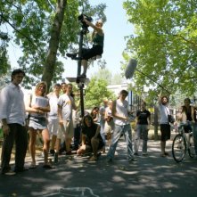 La troupe di Diari sul set del film