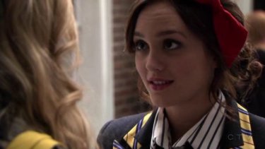 Leighton Meester in una scena dell'episodio 'Victor,Victrola' della prima stagione di Gossip Girl