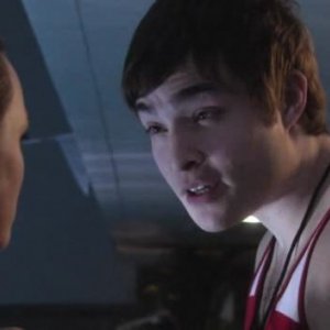 Ed Westwick in un momento dell'episodio 'Bugie e Videotape' della serie tv Gossip Girl