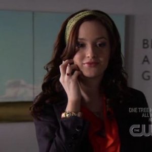 Leighton Meester durante una scena nell'episodio 'La vendetta di Blair' della serie tv Gossip Girl