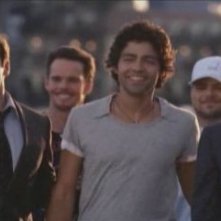 Jeremy Piven, Kevin Dillon, Adrian Grenier, Jerry Ferrara e Kevin Connolly una scena dell'episodio 'Return to Queens Blvd' della quinta stagione di Entourage