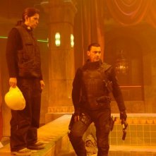La regista Lexi Alexander e Ray Stevenson sul set del film Punisher: War Zone