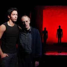 Michel Altieri con Dario Argento sul set del musical teatrale Profondo Rosso