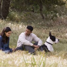 Rosario Dawson e Will Smith in una scena del film Sette anime