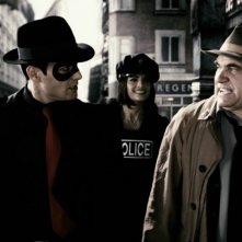 Gabriel Macht, Stana Katic e Dan Lauria in una scena del film The Spirit