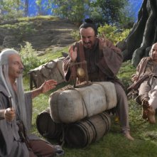 Giovanni, Giacomo e Aldo in un'immagine del film Il cosmo sul comò