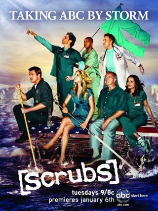 Un poster dell'ottava stagione di Scrubs