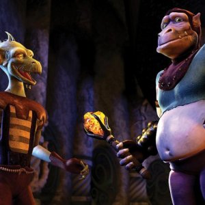 Spig e Spog in una scena del film Delgo