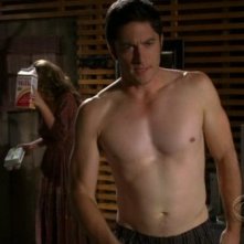 Ghost Whisperer: David Conrad e Jennifer Love Hewitt (alle sue spalle) in una sequenza 'piccante' dell'episodio Pieces of You (quarta stagione)