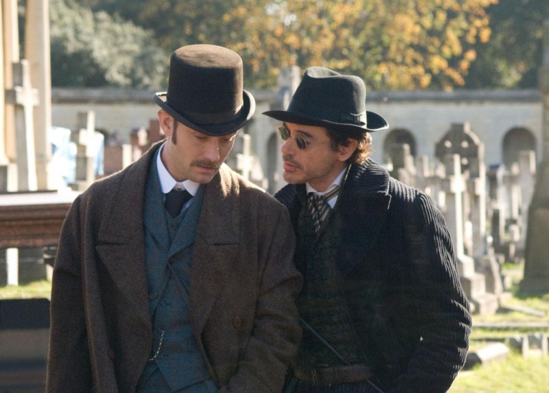 Jude Law e Robert Downey Jr. in Sherlock holmes