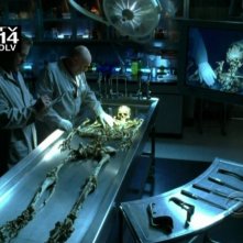 William Petersen con Robert David Hall in un momento dell'episodio ' 19 Down ' della serie CSI