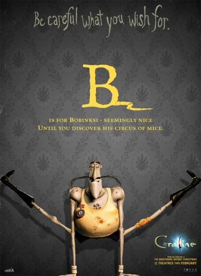 Uno Degli Alphabet Poster Del Film Coraline E La Porta Magica Lettera B 99944