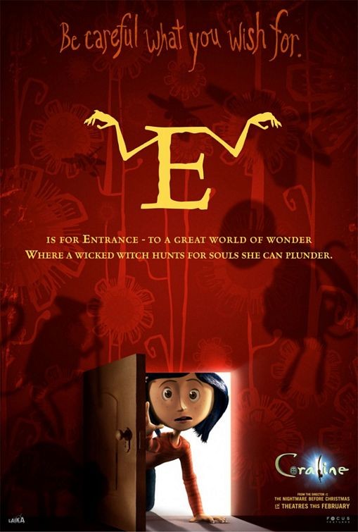 Uno Degli Alphabet Poster Del Film Coraline E La Porta Magica Lettera E 99968