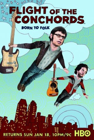 Un poster della seconda stagione di The Flight of the Conchords