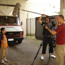 Demetrio Plutino sul set di Roma intorno a Roma