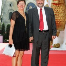Paola Baroni accanto a Paolo Benvenuti alla Mostra del cinema di Venezia, nel 2008