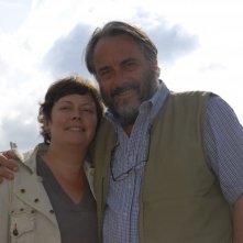 Paola Baroni insieme a suo marito Paolo Benvenuti sul set di Puccini e la fanciulla, nel 2008