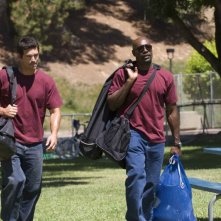 Eddie Cibrian e Morris Chestnut in una scena del film Not Easily Broken