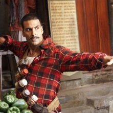 Akshay Kumar in una scena del film Chandni Chowk to China
