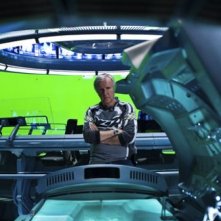 Una futuristica immagine di James Cameron sul set di Avatar