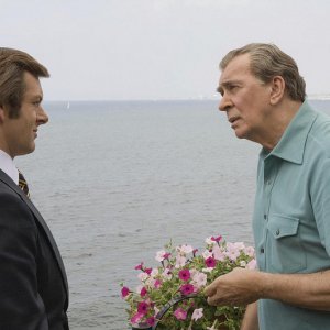 Michael Sheen e Frank Langella in un'immagine del film Frost/Nixon - Il duello