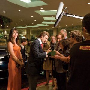 Rebecca Hall e Michael Sheen in un'immagine del film Frost/Nixon - Il duello