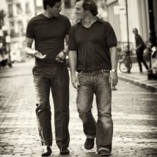 Alessandro Gassman e Gabriele Muccino sul set di 4 Padri Single