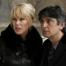 Nancy Brilli e Vincenzo Salemme in una sequenza del film Ex