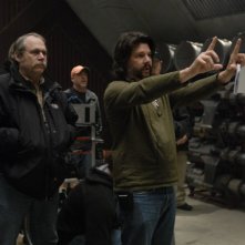 Ronald D. Moore sul set dell'episodio A Disquiet Follows My Soul di Battlestar Galactica