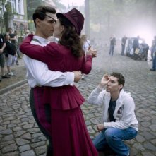 Tom Cruise, Carice van Houten e il regista Bryan Singer sul set del film Valkyrie