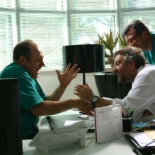 Carlo Verdone e Giovanni Veronesi sul set del film Italians