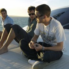 Julian Morris, Jay Taylor e Tom Burke in una scena del film Donkey Punch