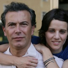 Paolo Sassanelli e Chiara Nicola sul set del film Giulia non esce la sera