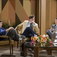 Il regista Gus Van Sant, Josh Brolin e Sean Penn sul set del film Milk