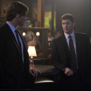 Jensen Ackles e Jared Padalecki in un momento dell'episodio Sex and Violence di Supernatural