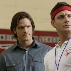 Jensen Ackles e Jared Padalecki in una scena dell'episodio Afterschool Special di Supernatural