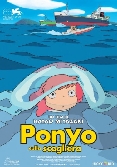 La locandina italiana di Ponyo sulla scogliera