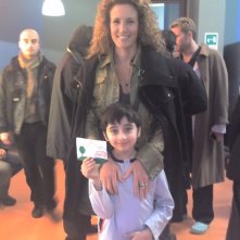 Leonardo Bertuccelli e Lucrezia Lante della Rovere sul set di Donna Detective 2