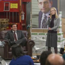 Steve Carell ed Angela Kinsey in una scena dell'episodio Stress Relief di The Office