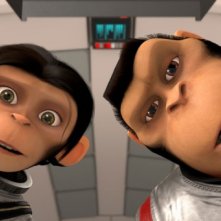 Una scena di Space Chimps