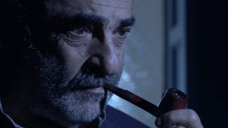 Alessandro Haber in una scena del film Una notte blu cobalto