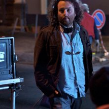 Daniele Gangemi sul set del film Una notte blu cobalto