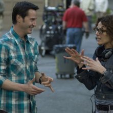 Keanu Reeves e Rebecca Miller sul set di The Private Lives of Pippa Lee