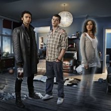 Mitchell (Aidan Turner), George (Russell Tovey) ed Annie (Lenora Crichlow) in una foto promozionale di Being Human