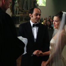 Hannah Herzsprung e Guntram Brattia in una sequenza del film Pink