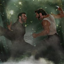 Hugh Jackman in una sequenza del film X-Men Origins: Wolverine  (2009)
