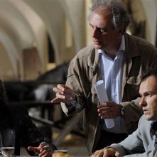 Antonio Buonuomo, Marco Risi e Massimiliano Gallo sul set del film Fortapàsc