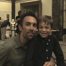 Salvatore Santone sul set di 4 padri single insieme a Francesco Quinn