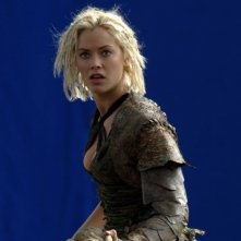 Kristanna Loken in una foto scattata durante le riprese del film In the Name of the King